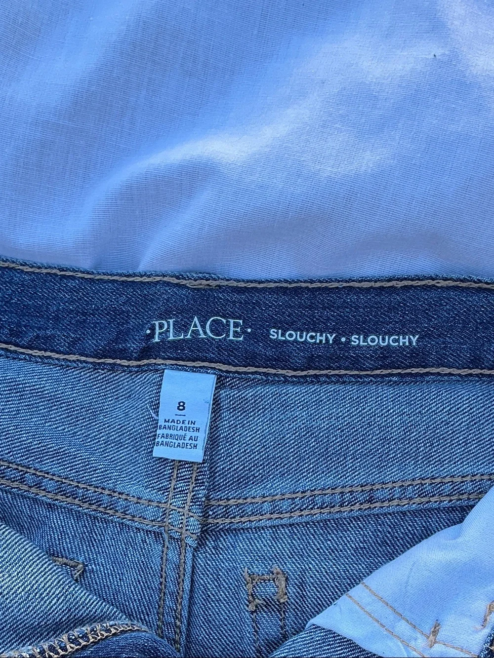 The Children's Place Dark Blue Straight Leg Jeans with Stud Accents